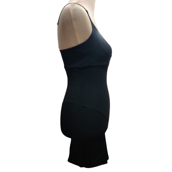 Flexees M womens shapewear slip black firm control bodysuit hook gusset 83053 - Picture 6 of 14